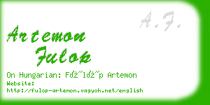 artemon fulop business card